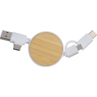 Logotrade corporate gifts photo of: Bamboo charging cable GRONINGEN