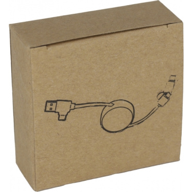 Logotrade promotional gift picture of: Bamboo charging cable GRONINGEN