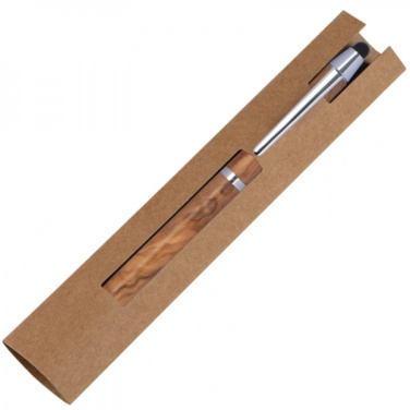 Logotrade promotional product picture of: Wooden ballpen with touch function ERFURT