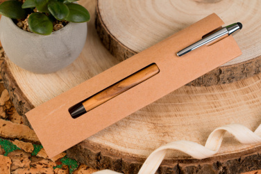 Logotrade corporate gift picture of: Wooden ballpen with touch function ERFURT