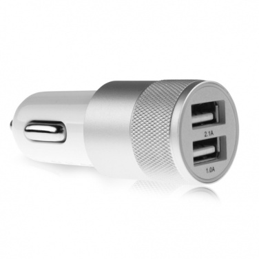 Logo trade corporate gifts image of: Metal car charger