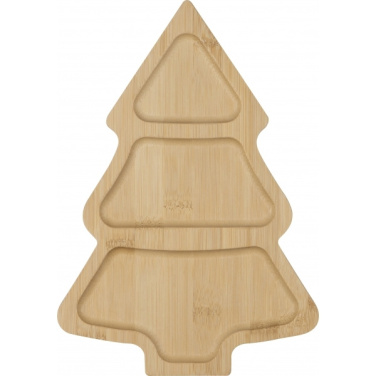 Logo trade promotional giveaways picture of: Bamboo snack tray LOUISVILLE