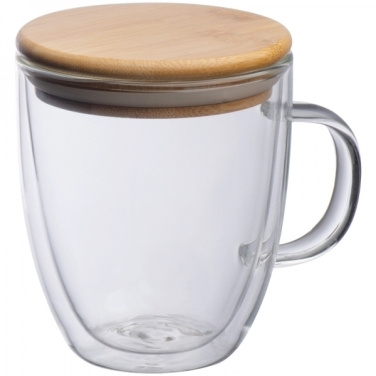 Logotrade advertising product image of: Double-walled glass cup GERTHE 350 ml