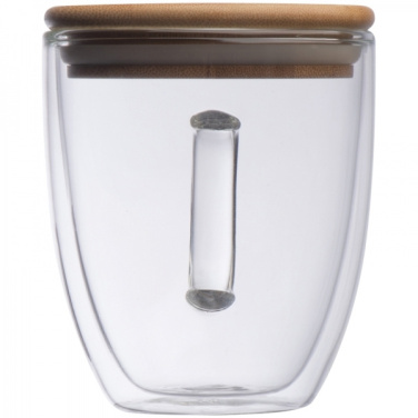 Logotrade promotional product image of: Double-walled glass cup GERTHE 350 ml