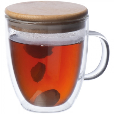 Logotrade advertising products photo of: Double-walled glass cup GERTHE 350 ml