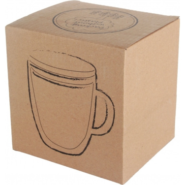 Logo trade corporate gifts picture of: Double-walled glass cup GERTHE 350 ml