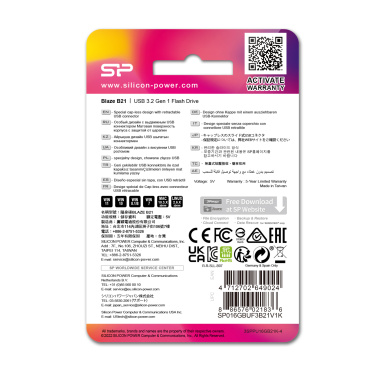 Logo trade promotional gift photo of: Pendrive Silicon Power Blaze B21 3.1