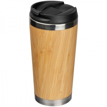 Logo trade corporate gifts image of: Stainless steel mug BAMBOOGARDEN 400 ml