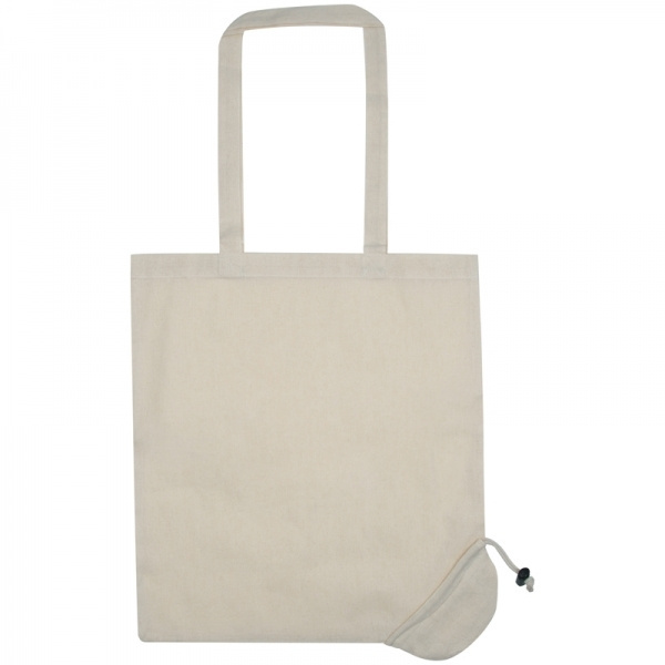 Logo trade promotional merchandise picture of: Foldable cotton bag KLEHOLM