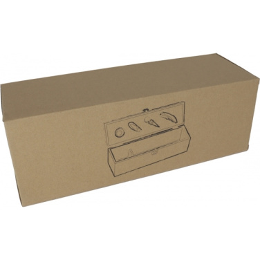Logo trade promotional merchandise photo of: Wooden wine box SAINT-ETIENNE