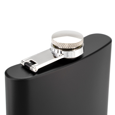 Logo trade promotional gift photo of: Hip flask OLYMPOS Schwarzwolf