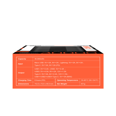 Logo trade advertising products image of: POWER BANK SILICON POWER QX55 30000 MAH