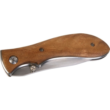Logo trade corporate gifts image of: Pocket knife JUNGLE Schwarzwolf