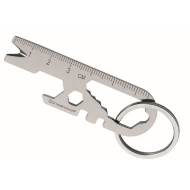 Logotrade promotional gift picture of: Multifunctional keychain ATACAMA Schwarzwolf