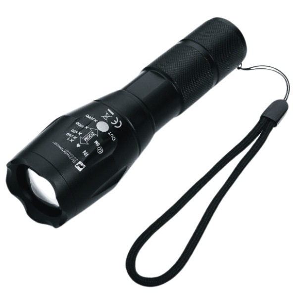 Logotrade advertising product image of: Flashlight ANTELAO Schwarzwolf