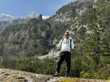 Logotrade promotional product picture of: Trekking poles DENALI Schwarzwolf