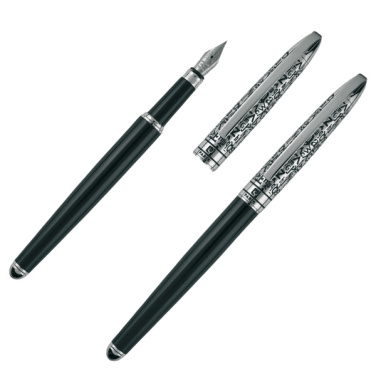 Logo trade promotional merchandise photo of: Writing set ballpoint pen & fountain pen JACQUES Pierre Cardin