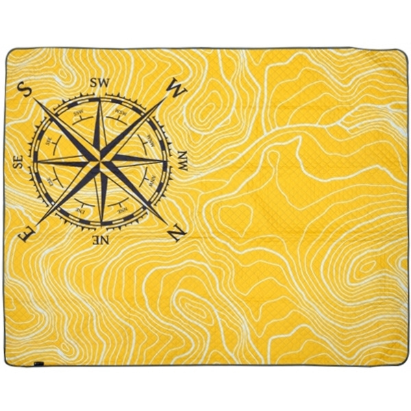 Logo trade advertising product photo of: Foldable picnic blanket ALVERNIA Schwarzwolf