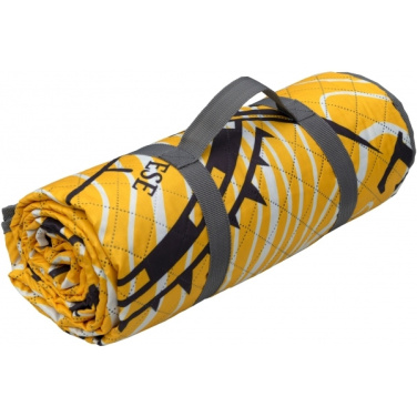 Logo trade promotional gift photo of: Foldable picnic blanket ALVERNIA Schwarzwolf