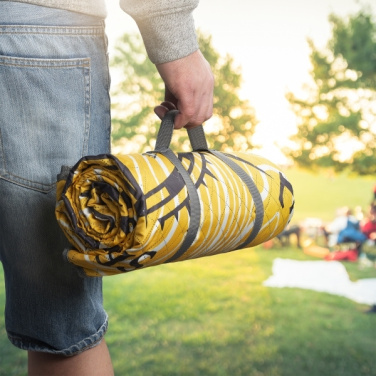 Logotrade business gift image of: Foldable picnic blanket ALVERNIA Schwarzwolf