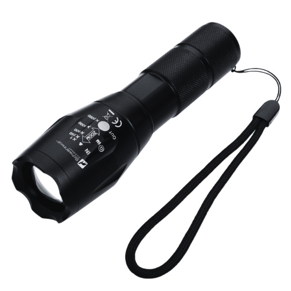Logotrade promotional product image of: Flashlight DELGADA Schwarzwolf