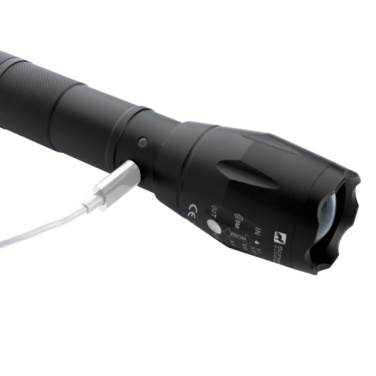 Logotrade promotional item picture of: Flashlight DELGADA Schwarzwolf