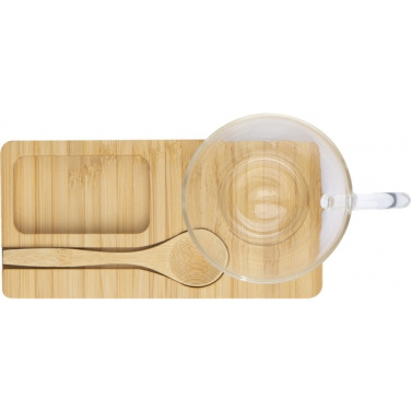 Logotrade promotional products photo of: Tray with cup and spoon FORMOSA 150 ml