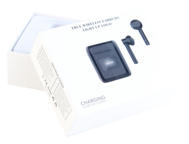 Logotrade promotional product picture of: Wireless earbuds with light up logo