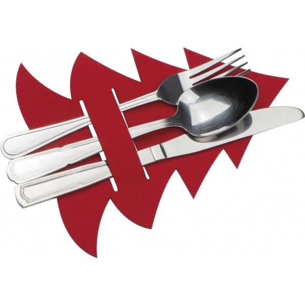 Logo trade corporate gifts image of: Cutlery pad in Christmas tree shape DUFFEL