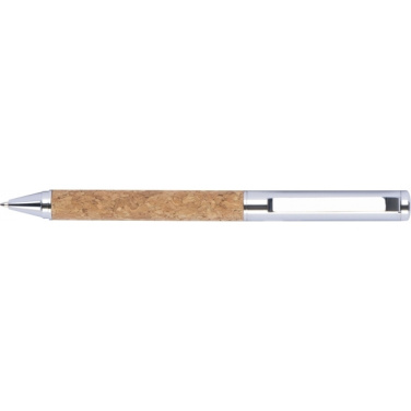 Logo trade promotional giveaways picture of: Twist-ballpen metal and cork LILLEHAMMER