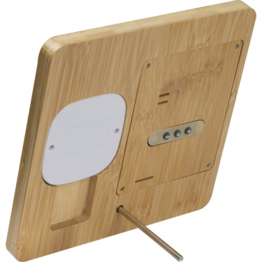 Logotrade promotional products photo of: Bamboo weather station GRANADA