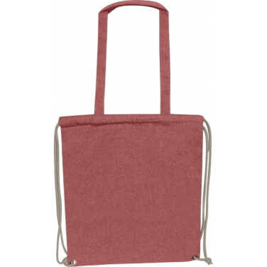 Logo trade promotional merchandise image of: Recycled cotton bag ADDISON
