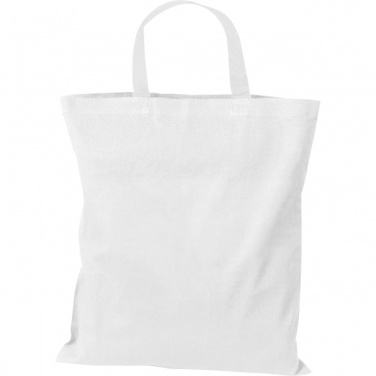 Logo trade promotional products image of: Cotton bag with short handles BREGENZ