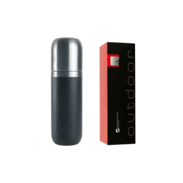 Logotrade promotional item image of: Vacuum bottle DINARA Schwarzwolf
