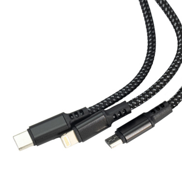 Logotrade promotional product picture of: 3 in 1 cable with elighted logo Pierre Cardin