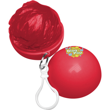 Logo trade business gift photo of: Xina rain poncho in storage ball with keychain