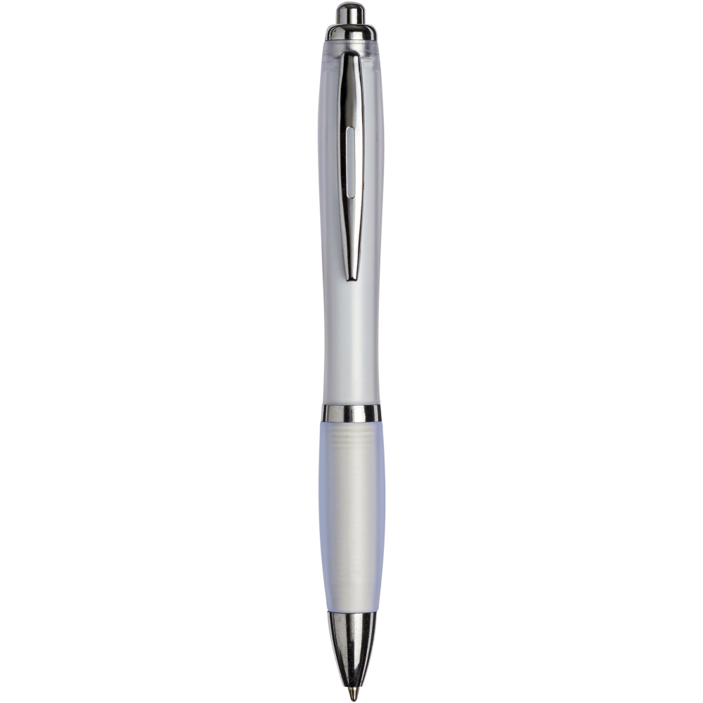 Logotrade promotional gift picture of: Curvy ballpoint pen with frosted barrel and grip