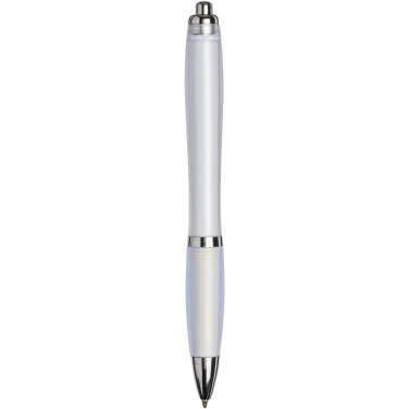 Logotrade business gifts photo of: Curvy ballpoint pen with frosted barrel and grip
