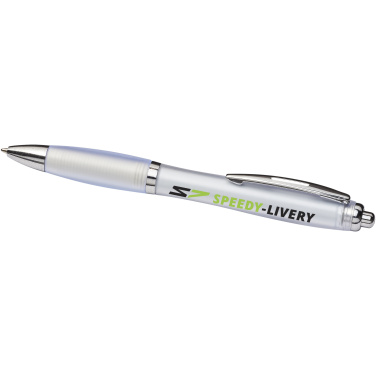Logo trade promotional products picture of: Curvy ballpoint pen with frosted barrel and grip