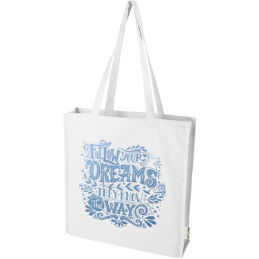 Logo trade promotional gift photo of: Florida 270 g/m² GRS recycled gusset tote bag 14L