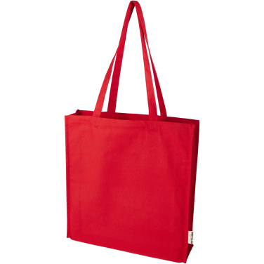 Logotrade promotional gift image of: Florida 270 g/m² GRS recycled gusset tote bag 14L