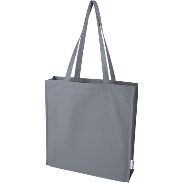 Logo trade promotional giveaway photo of: Florida 270 g/m² GRS recycled gusset tote bag 14L