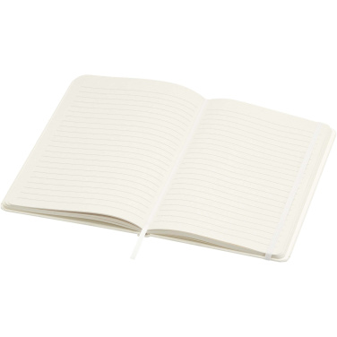 Logo trade promotional products image of: Bass A5 recycled hard cover notebook with lined pages