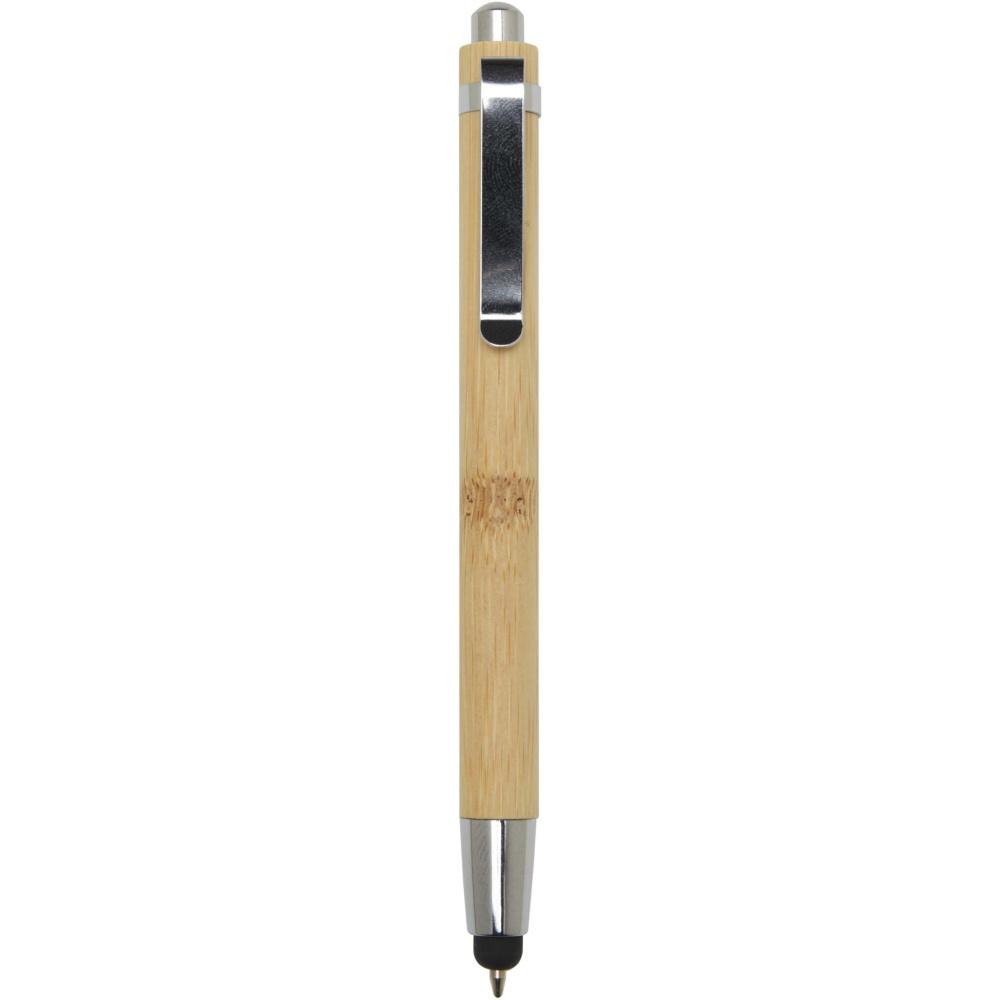 Logo trade business gifts image of: Elm bamboo ballpoint pen