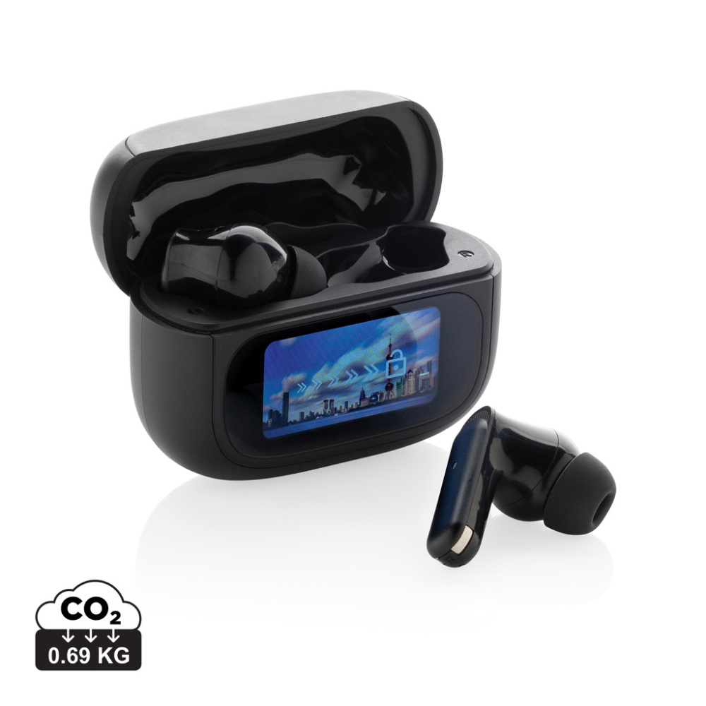 Logotrade promotional gift picture of: Airtune RCS recycled plastic ANC earbuds with touch screen