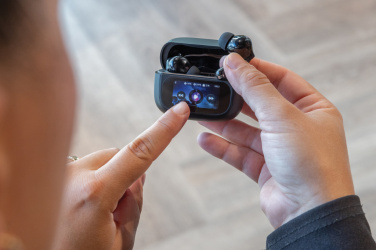 Logo trade promotional items picture of: Airtune RCS recycled plastic ANC earbuds with touch screen