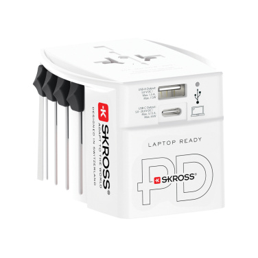 Logo trade promotional giveaway photo of: SKROSS World Travel Adapter MUV 65W PD with USB C Cable