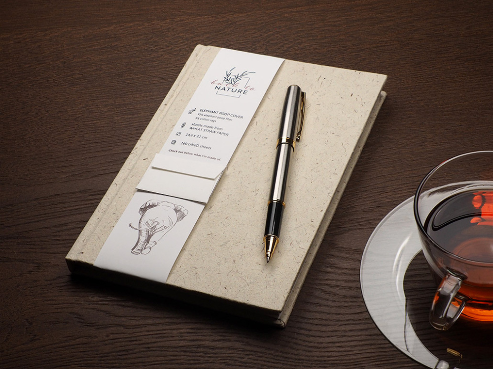Logotrade promotional gifts photo of: Recycled Elephant Poo Notebook 209734400