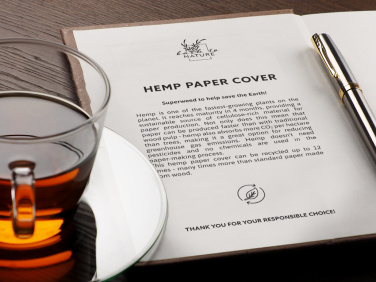 Logo trade promotional merchandise picture of: Recycled Hemp Notebook 209734300