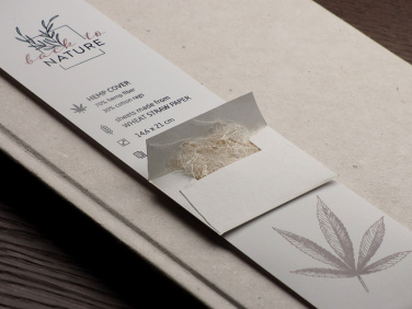 Logo trade corporate gift photo of: Recycled Hemp Notebook 209734300